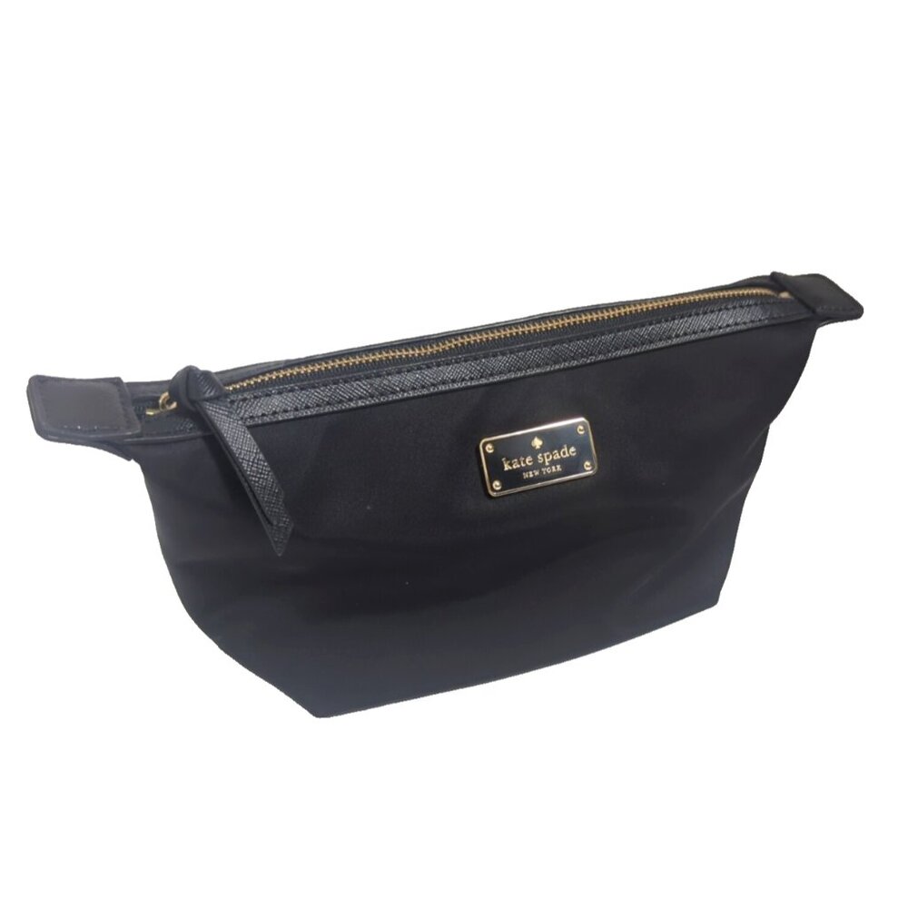 Kate Spade Jodi Wilson‎ Road Black Nylon Accessory Pouch Makeup